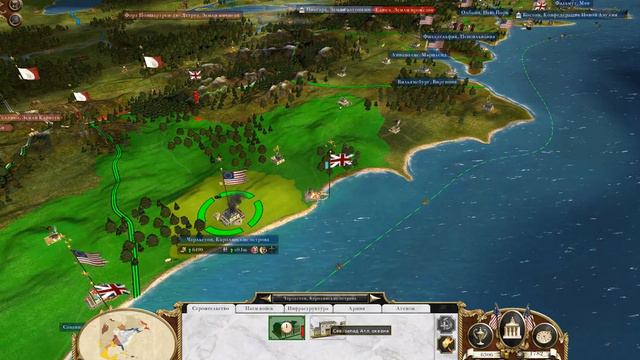 Прохождение Empire:Total war за США №7 . Отбили свою часть материка . смотреть онлайн