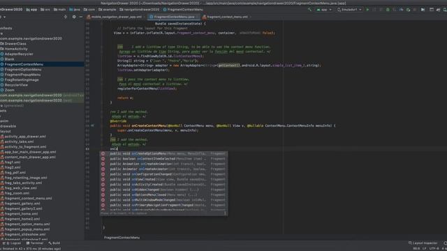 Context menu in Fragment. Menú contextual en Fragmento. смотреть онлайн