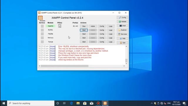 XAMPP port 3306 in use by unable to open process смотреть онлайн