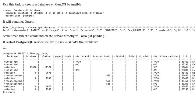 Databases: How to create database by Ansible with PostgreSQL? смотреть онлайн