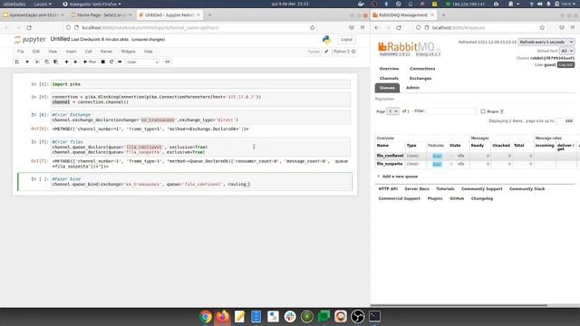 Exemplo prático de enviar e receber mensagens com RabbitMQ e Python смотреть онлайн