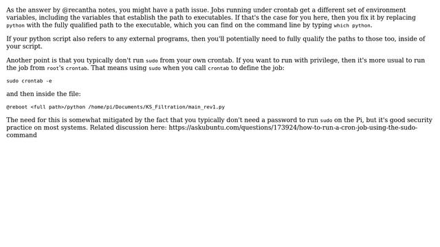Can't get Python script to execute using crontab or initd or systemd or rc.local on raspberry pi смотреть онлайн