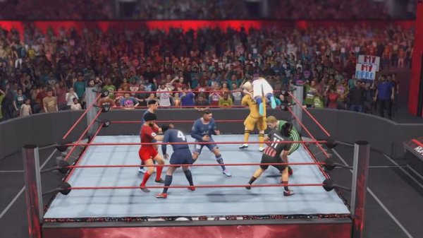 WWE 2K22 Football Players Royal Rumble Match  Messi, Ronaldo, Haaland, Mbappe, etc | 4K