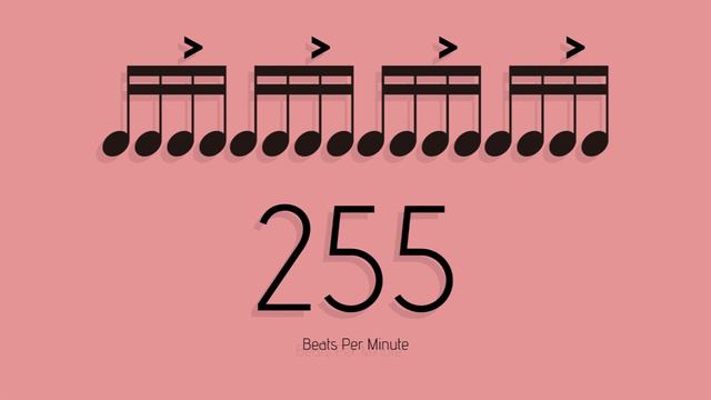 BPM = 255　メトロノーム - metronome - 16分 アクセント1-3 смотреть онлайн