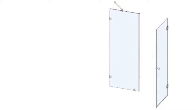 Стеклянная душевая перегородка, Тип 804 3