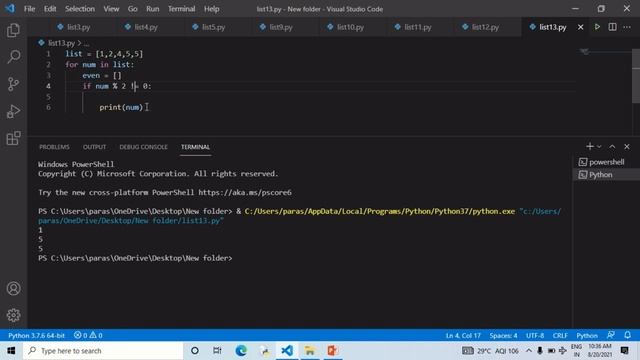 Find all Odd Numbers From The List.|| Python смотреть онлайн