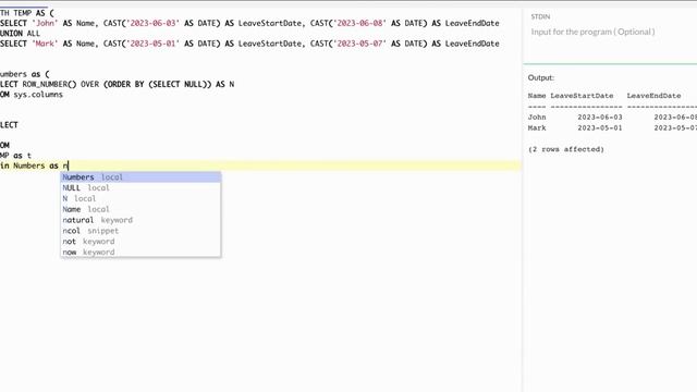2. Solving Leave Date SQL Problem - Using SQL Server || Startups & MAANG Interview Edition! смотреть онлайн
