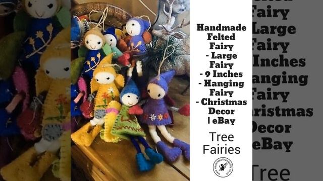 Handmade Felted Fairy - Large Fairy - 9 Inches - Hanging Fairy - Christmas Decor  | EBay