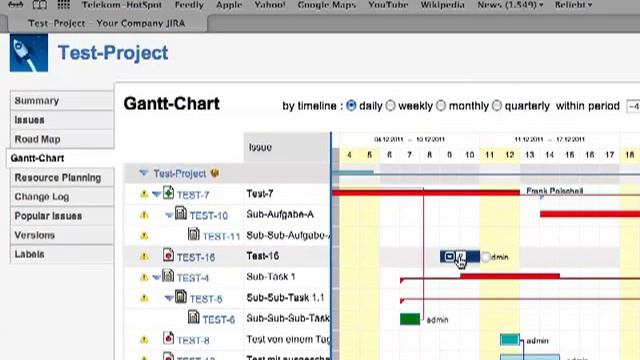 Atlassian JIRA Gantt-Chart-Plugin: Drag'n-Drop Issues смотреть онлайн