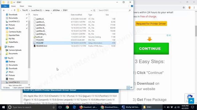 How to install Ricoh SP c250dn printer driver manually on Windows смотреть онлайн