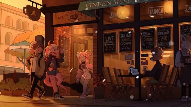 Lofi music at the cafe - музыка для учебы смотреть онлайн