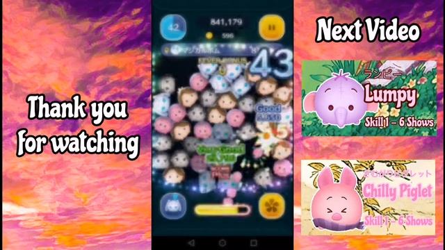 Disney Tsum Tsum Skill 1- 6 Shows - Drossel ドロッセル смотреть онлайн