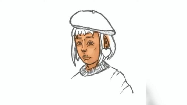 Рисуй со мной милую девушку в берете в прокриэйт????/видео Draw with me смотреть онлайн