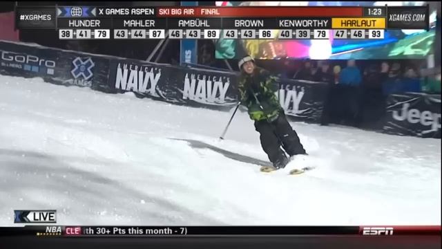 Henrik Harlaut Nose Butter Triple Cork 1620 Wins Gold Ski Big Air Winter X Games Aspen 2013 смотреть онлайн