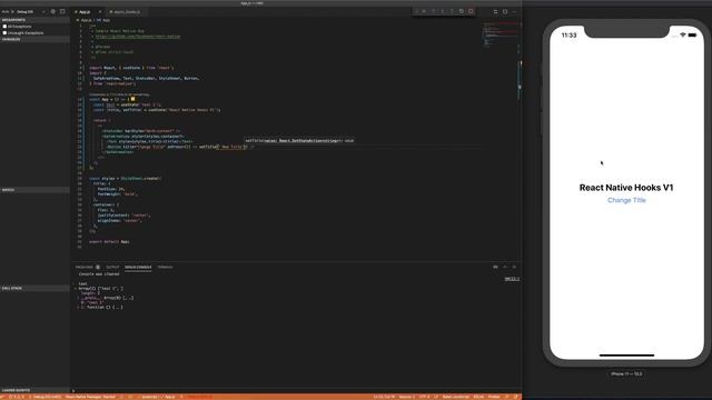 React Native Hooks - useState смотреть онлайн