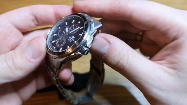 Японские кварцевые часы Casio Edifice шоколадного цвета смотреть онлайн
