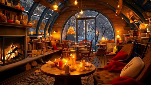 5 декабря 2023 г.🎄 Christmas Songs. 🔥Slow Jazz Music & Fireplace Sounds To Sleep, Chill #JazzPiano