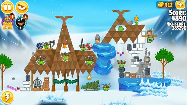 Angry Birds Seasons - Ragnahog - Level 1-25 - 302,570 - World Record! смотреть онлайн