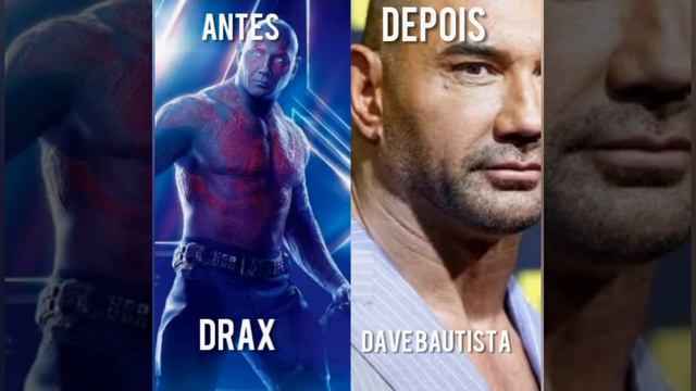 ANTES e DEPOIS guardiões da galáxia (Com nome dos personagens no filme e na vida real) смотреть онлайн