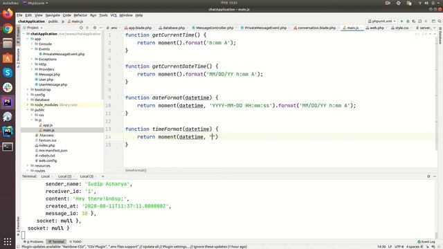 Chat App Tutorial with Laravel 7 & Socket.IO - Part 10 (Real time Messaging) смотреть онлайн