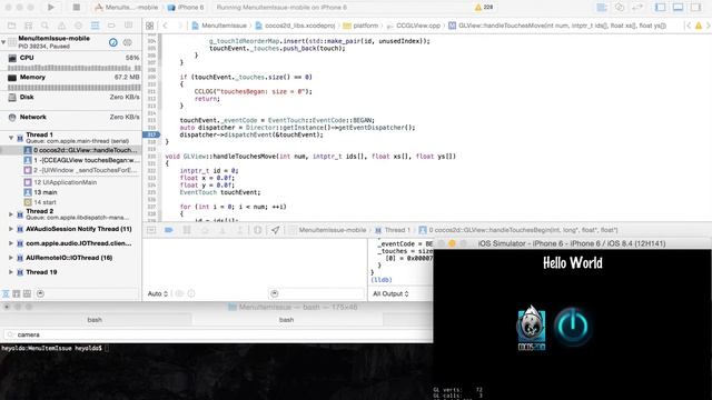 Cocos2d-x MenuItemImage Camera Issue смотреть онлайн