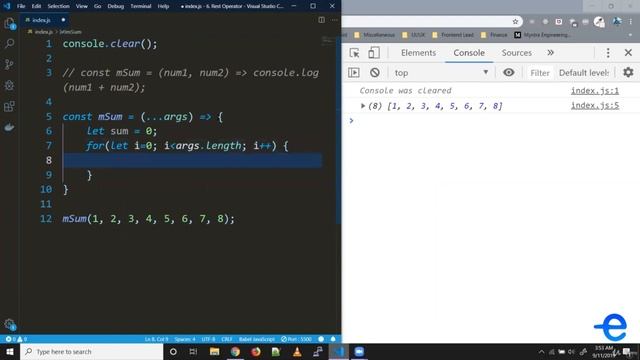ES6 | Modern JavaScript for React JS | Tutorial-5 Rest Operator смотреть онлайн