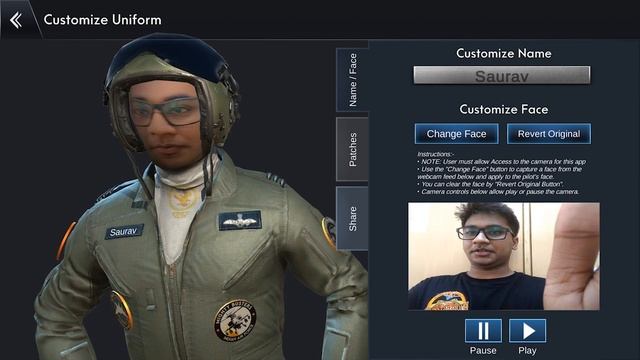 Setting Up Profile and changing Avatar of pilot in IAF A Cut Above Game смотреть онлайн