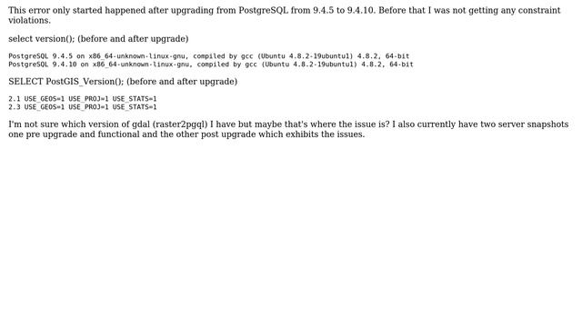 GIS: raster2pgsql error: violates check constraint "enforce_out_db_rast" смотреть онлайн