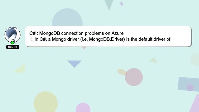C# : MongoDB connection problems on Azure смотреть онлайн