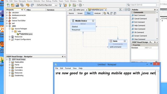Java ME Hello world смотреть онлайн