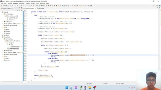 Create Excel menu with Java (Exam 2 ) смотреть онлайн