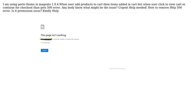 Magento: Cart page showing HTTP 500 Error and Not working смотреть онлайн
