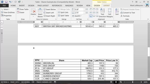 MS Word - Tables - How to repeat a header row within a Table (versions 2007 2010 2013 ) смотреть онлайн