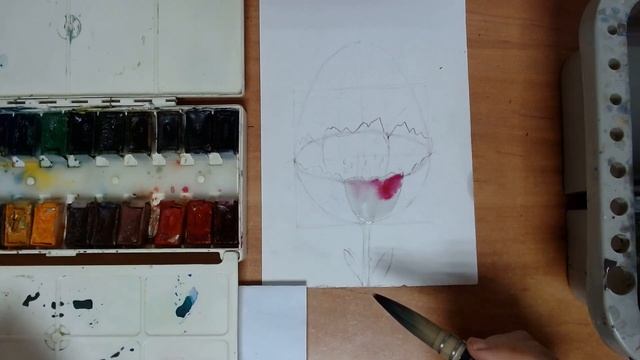 Геометрия и акварель. Цветок, как часть яйца смотреть онлайн