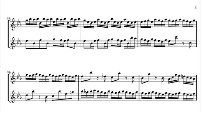 The Little Fugue in G minor (Transposed to C minor for Flute) Duet Notes смотреть онлайн
