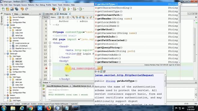 JSP Login Form with MySQL Database Connection Using NetBeans смотреть онлайн