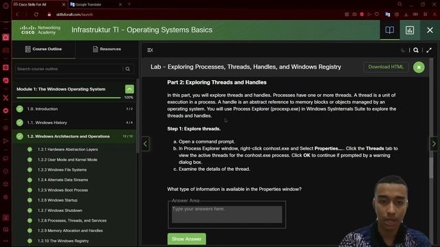 Lab - Exploring Processes, Threads, Handles, and Windows Registry смотреть онлайн