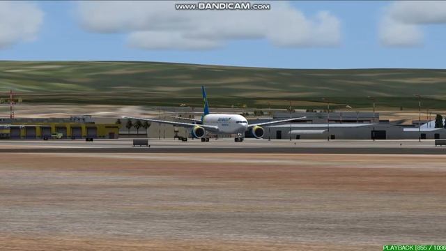 Ukraine Airlines B777-200 Tel Aviv Ben Gurion International Airport LLBG Landing FS9 смотреть онлайн