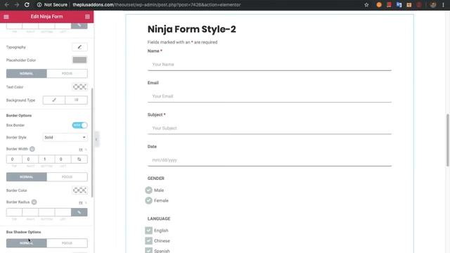 Ninja Forms Customiser | Styler using The Plus Addons for Elementor смотреть онлайн