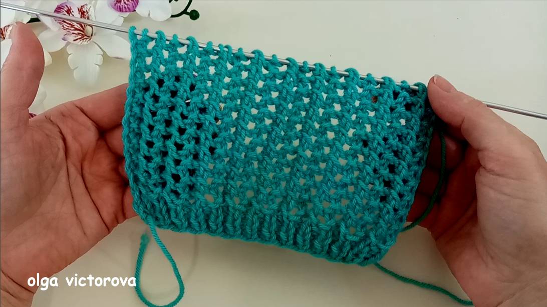 282 ДВУХСТОРОННИЙ АЖУРНЫЙ УЗОР СПИЦАМИ Вязание Узоры спицами