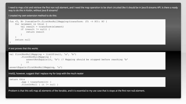 Kotlin short circuit map{}.firstOrNull{} смотреть онлайн