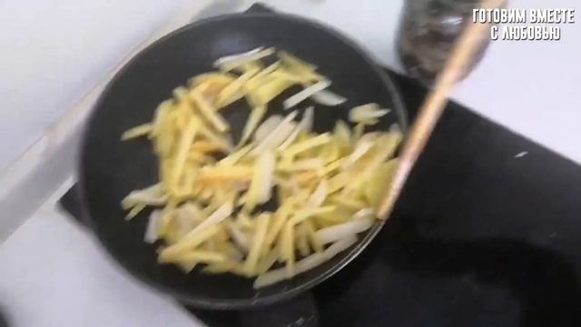 Жареная картошка с грибами смотреть онлайн