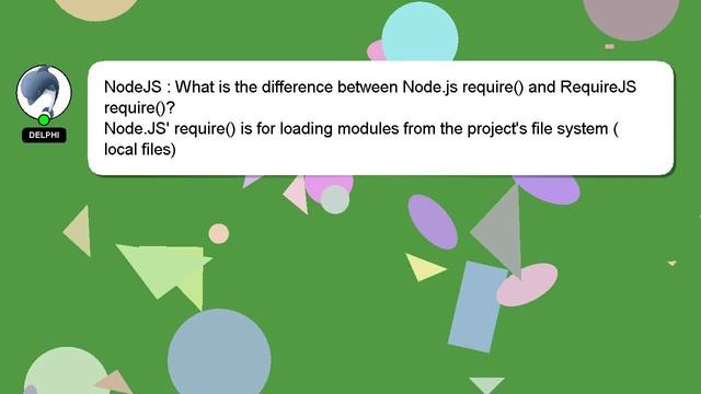 NodeJS : What is the difference between Node.js require() and RequireJS require()? смотреть онлайн