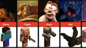 Minecraft Mobs as Cartoon Characters in Real Life