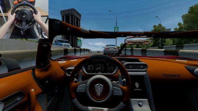 City Car Driving - Koenigsegg Regera [Steering Wheel Gameplay]