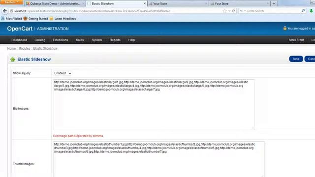 Elastic Slideshow Opencart Module смотреть онлайн