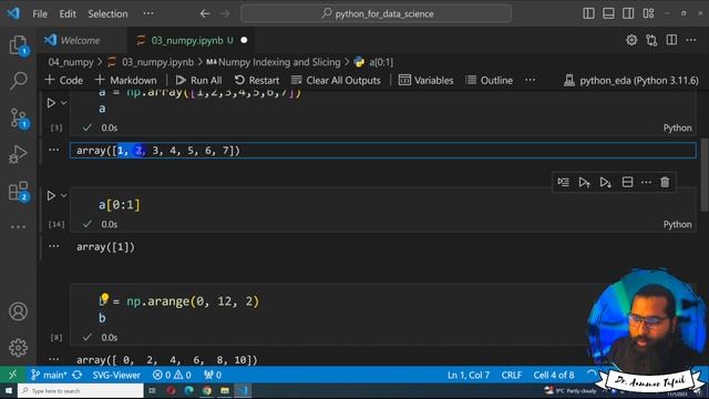 NumPy Indexing and Slicing in Python смотреть онлайн