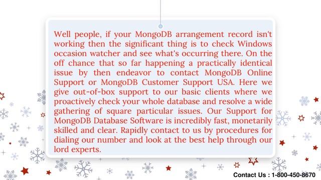 Contact To MongoDB Technical Support If MongoDB Configuration Not Working