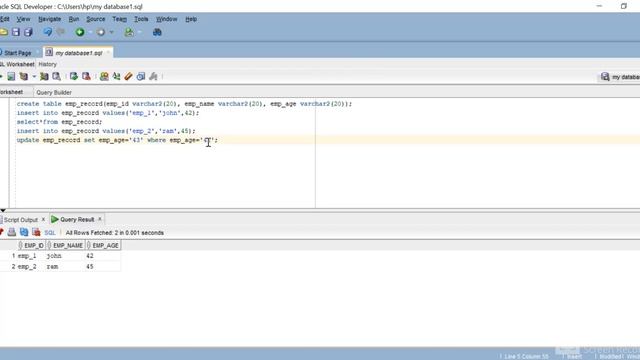 #chapter 3#Oracle Sql Developer Full Course For Beginners #how to update in table смотреть онлайн