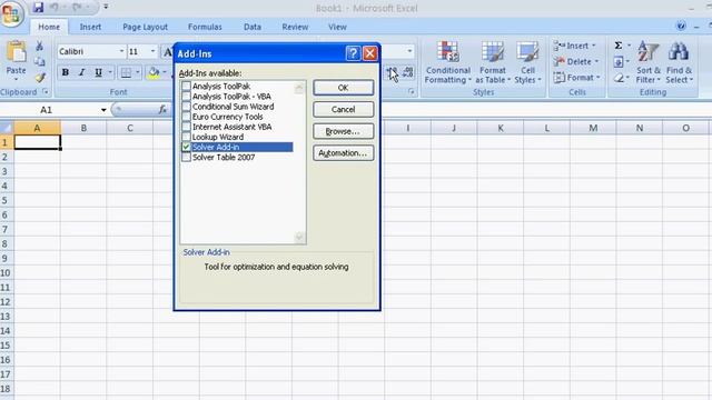 How to Install the Solver Add-In for Excel 2007 смотреть онлайн